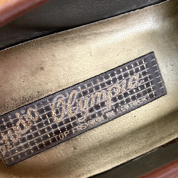 Vintage STUDIO OLYMPIA ochre genuine suede Loafers slip-on shoes. - Picture 13 of 15